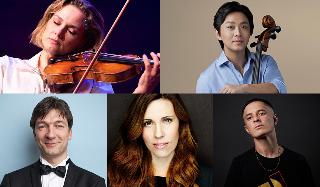 Headshots of five musicians